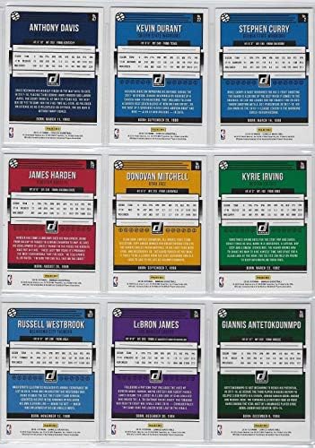 2018 2019 Donruss NBA košarkaška serija Kompletna kompletna 200 kartica sa zvijezdama i novaci, uključujući Lebron James, Stephen