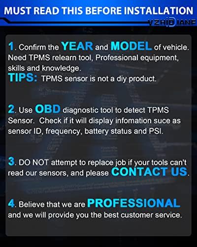 YZhidianf TPMS senzor za Toyota Tacoma Tundra Camry Rav4 Corolla Matrix, 315MHz Programirani sustav za nadgledanje tlaka u gumama