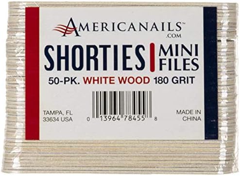 AMERIMANIAILS kratke hlače Mini drvene datoteke, profesionalne dvostrane manikirne ploče za filiranje noktiju za prirodne i akrilne