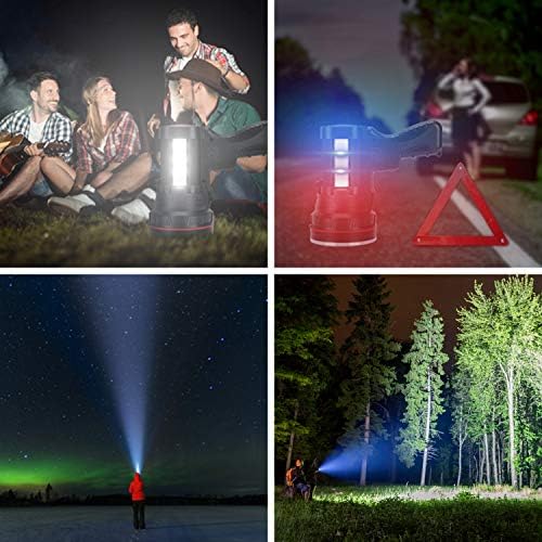 Punjiva reflight Super Bright LED taktička svjetiljka 6000 Visoko lumens Spot lagan vodootporan Ručni reflektor 10000 USB Power Bank,