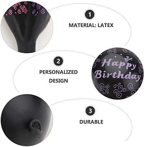 PartyKindom 100pcs 12- inčni zadebljani crne balone za rođendan za rođendan za rođendan