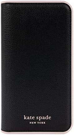 Kate Spade New York Folio Case kompatibilan sa Apple iPhone 14 Plus - Black / Pale Vellum Bumper [Ksiph-256-BPLVM]