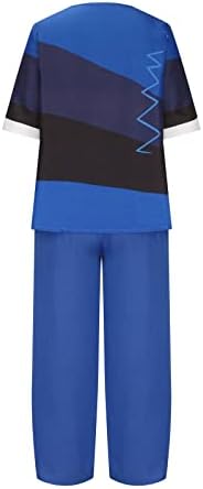 Ženske Lounge pantalone Setovi pantalone Setovi posteljina Colorblock grafički 2 komada ravne noge jesenji ljetni Setovi pantalona