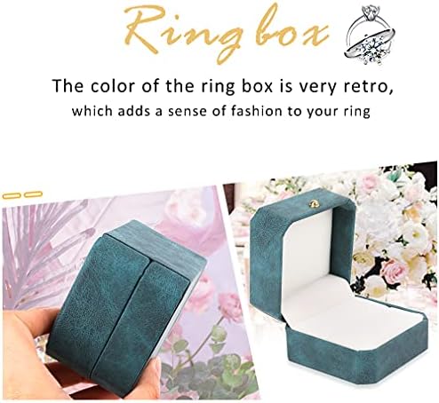 Isuperb zeleni prsten kutija Velvet prsten nakit kutija poklon kutija, nakit za prikaz za nakit za venčanje prijedloga za angažman
