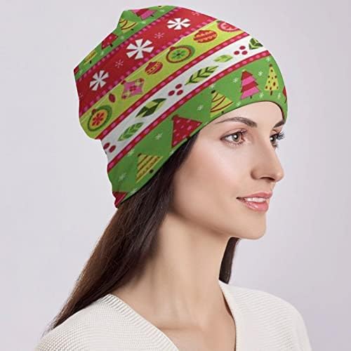BAIKUTOUAN Sretan Božić ukras Print kapice za muškarce žene sa dizajnom Lobanja kapa