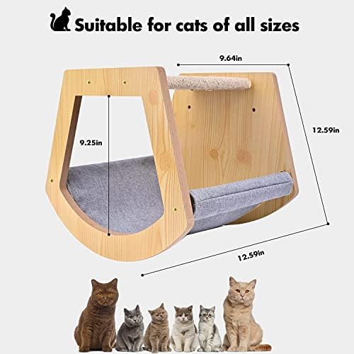 Zidni krevet za mačke, drveni namještaj za mačke, mačja kuća, mačji smuđ, mačje Drvo, police za mačke