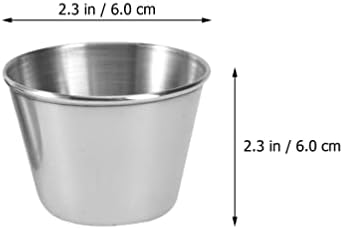 YARDWE Veggie Dip Veggie Dip prilog od nehrđajućeg čelika 4 kom Sauce Storage Cup posuda za umak od nehrđajućeg čelika šolja soja