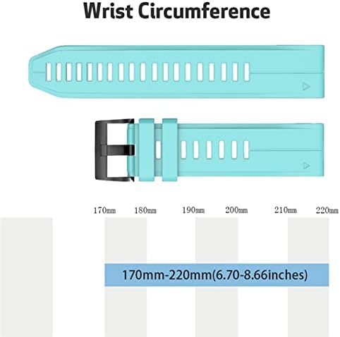 VEVEL 26 22 20mm traka za sat za Garmin Fenix 7x ,Fenix 7,Fenix 7s Smart Watch Silikonski Easyfit ručni kaiš za brzo oslobađanje
