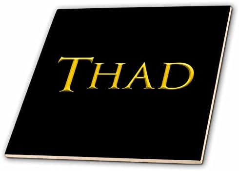 3drose Thad uobičajeno ime za dječaka u Americi. Žuta na crnoj amajliji-pločicama