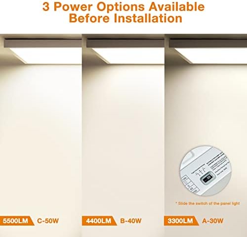 McACGGO 2x4 LED plosnato ploča Stropna svjetla 2-pakovanje i 2x2 LED površinska površina ravni panel 2-pakovanje paketa proizvoda