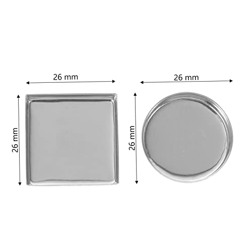 FOMIYES 30kom Aluminijska ploča metalik sjenilo za oči šminka za oči kvadratna posuda za jelo prazan Blusher Pan DIY prazan Pan kvadrat