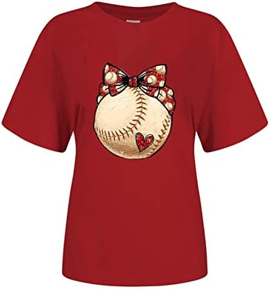 Lose Women Shirts ženska Bejzbol srce T Shirt slatka grafika ženska Bejzbol srce T Shirt Odjeća Satin Shirts