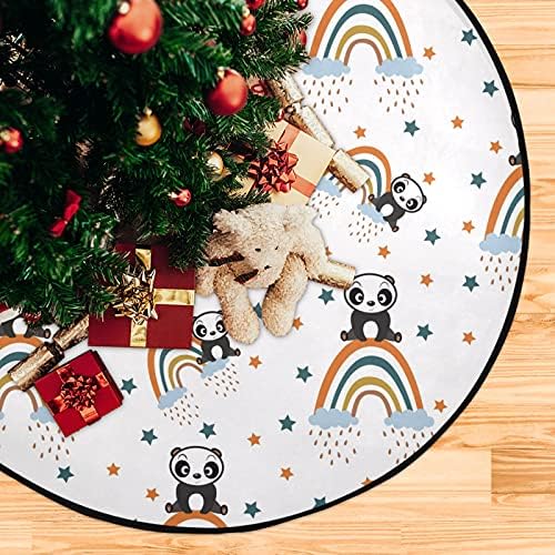 Xigua Rainbow Panda Božić Mat okrugli božićno stablo stalak za uklanjanje mat za odmor za odmor Početna Božićna Dan ukrase Podna vrata