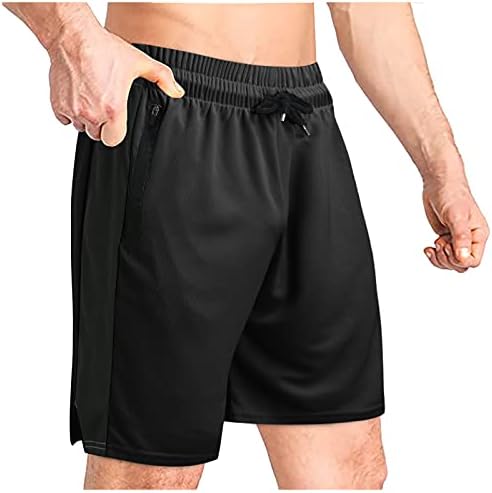 BEUU MESS sportske kratke hlače za muške, ljetne prozračne patchwork trčanja kratke hlače elastična struka Torbe za teretane