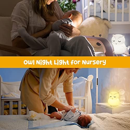 Mamtopia Owl noćno svjetlo za malu djecu noćna lampa za dječje sobe Decor silikonska Dječija noćna svjetla sa daljinskim upravljačem