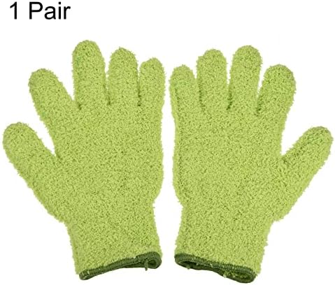 Meccanixity rukavice za čišćenje prašine rukavice od mikrovlakana za prozor lampe za roletne, zelena 1 par