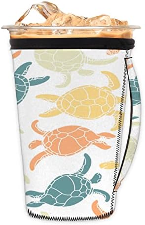 Sea Ocean Turtle Ljeto (28) Ledeni rukav za punjenje s rukom s ručkom neoprenske čaše za sode, Latte, Čaj, pića, pivo