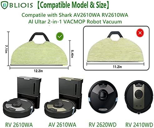 Bliois vakuum mop zamjenski jastučići za morski pas RV2610WA AV2610WA RV2620WD RV2410WD AI Ultra 2in1 Robot vakuumski dodaci za prekraju