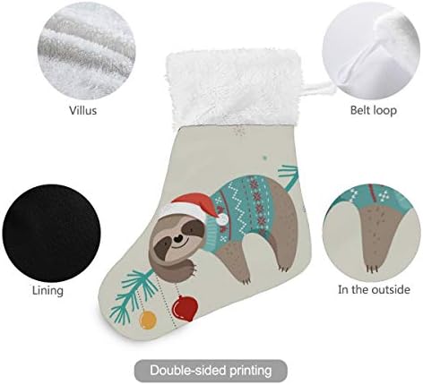 Alaza Božićne čarape Slatke ledene smesne božićne klasične personalizirane male ukrase o čarapa za obiteljski odmor za zabavu od 4,7,87