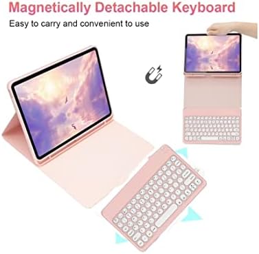 LRUFODYA tastaturna futrola za Samsung Galaxy Tab A7 Lite 8.7 2021, bombone boje odvojive okrugle ključeve bežična tastatura Tanak
