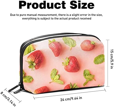 Jagode Pink torba za šminkanje torbica sa patentnim zatvaračem putni kozmetički Organizator za žene i djevojčice