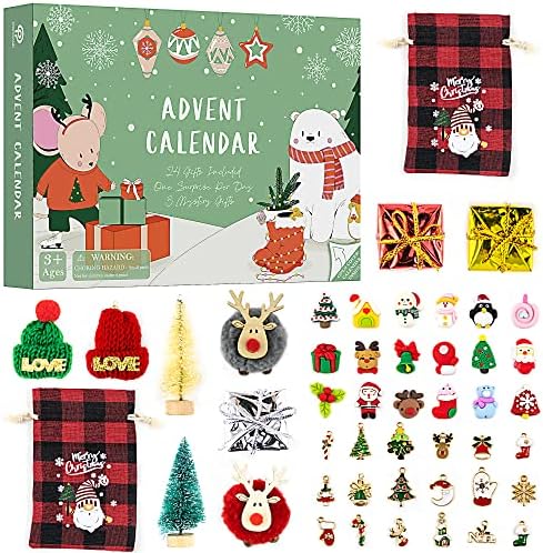 Advent Calendar 2022, 24 dana Božićni pokloni za djecu tinejdžere djevojčice i dječake, Mini Božićni ukrasi za božićno odbrojavanje,