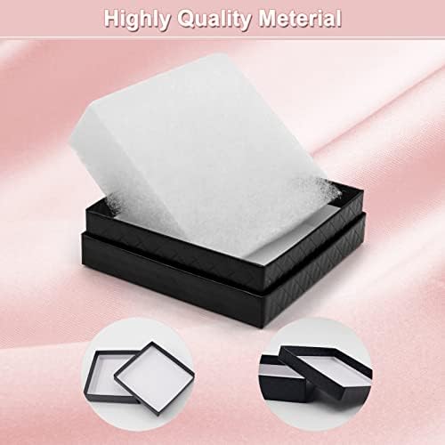 opaprain kartonski nakit Crne poklon kutije 20 Paketa3.5×3.5×1 inča, primjenjuje se za izlaganje ogrlica, prstenja, narukvica, naušnica