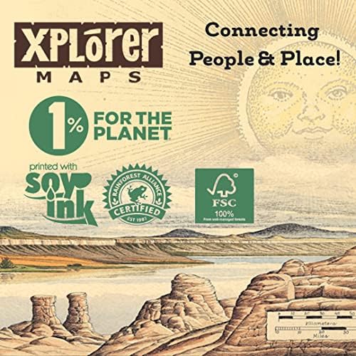 Xplorer karte Oregon State Map Platnena torba sa ručkama, Platnena torba za kupovinu namirnica, torba za višekratnu upotrebu i ekološka