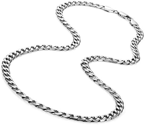 Klasična muška lančana ogrlica, kubanski stil, Srebrna, crna ili 24k pozlaćena, lanac od nerđajućeg čelika 316L 19, 21, 23, 26 Poklon