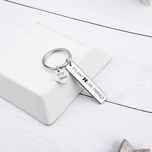 Army Gifts Keychain to Love Yourself Keychain Star Lover Fans nakit poklon za djevojku obožavatelja zvijezda