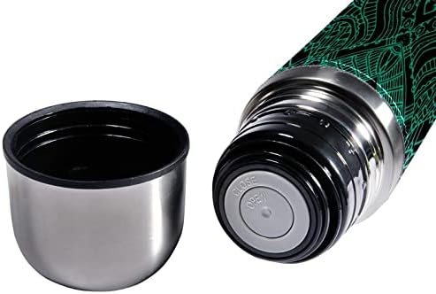 Izolirana boca za vodu, termos za toplu piću, boemski tamni zeleni uzorak, kafa termos boce od nehrđajućeg čelika
