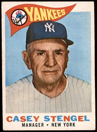 1960. topps 227 Casey Stengel New York Yankees VG + Yankees