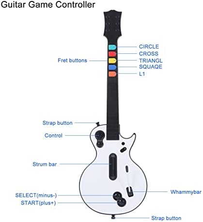 Wii Guitar Hero, bežični 2.4 G USB port gitara Hero kontroler za Guitar Hero Wii i Rock bend sa trakom Plug and Play podrška PC i