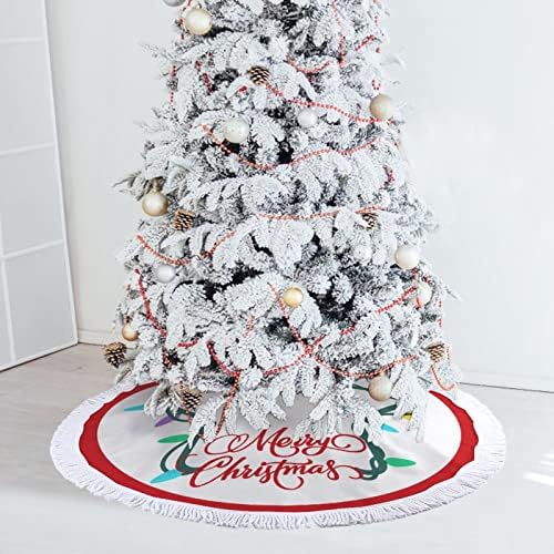 Božićna suknja Merry Božićno stablo Base Mat sa reznim 30 zimskim Xmas ukrasima mat božićna suknja za božićnu zabavu rustikalni ukras za božićne drvve