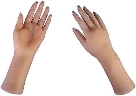 1 par silikonskih tetovaža za vježbanje silikonskih ženskih manekena za ruku u prirodnoj veličini kao skica za nokte za nokte za ruke