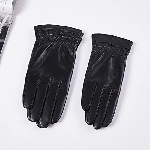N / A kožne rukavice muške zimske i jesenske Plus baršunaste zgušnjavajuće tople dame koje voze kožne rukavice sa ekranom osetljivim