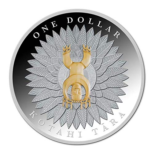 2014 NZ Silver Dollar Dollar Coin - Māori Art - Papatuanuku i Ranginui 1 Nepriručena Rezervna banka New Zealanda