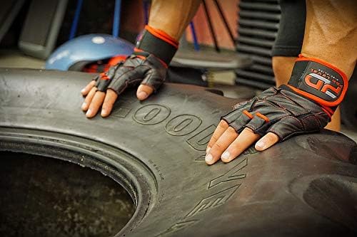 Pro Level Discipline kožne rukavice za dizanje tegova-ugrađena narukvica-Puna zaštita dlana - Gym Workout & rukavice za podizanje