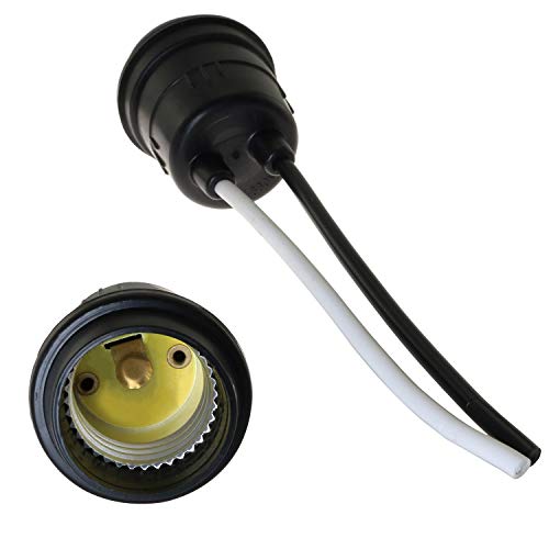 BLLNDX lampe baza 5kom vodootporna Crna utičnica za pigtail lampu 250V 6A