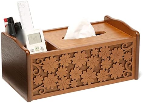 SDFGH Drvena isklesana tkiva, dnevni boravak Stol za kavu, kutija za ladicu, kućna desktop kutija za ubrus