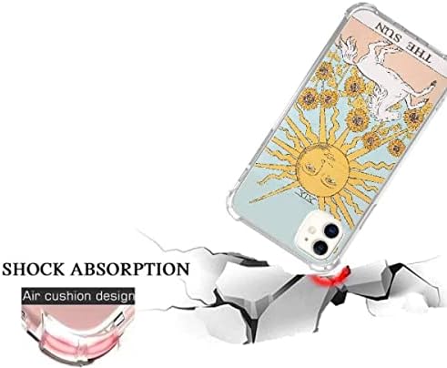 DolosFlap The Sun Tarot Card Case kompatibilan sa iPhone 11, Sun Tarot karticom uzorak Slim udarnom torbicom za zaštitu odbojnika