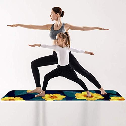 Unicey debeli Neklizajući vježbe & amp; fitnes 1/4 yoga mat sa cvijećem Leafs Tropicals Print za Yoga Pilates & amp; Pod fitnes vježbe