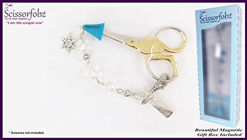 Fobs makaze s škarama kolekcije Scissorfobz-Elegant - Ključna prstena Ključna narukvica na narukvicu za ruksak ruksak ruksak Charm-