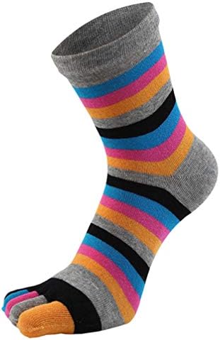 Žene Toe Socks 5 Finger Pamuk Wicking Athletic 6 Pack 3 Pakov