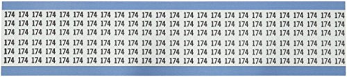 Brady WM-174-PK Vinilna tkanina koja se može repozicionirati, crno na bijelo, kartica žičanih markera sa čvrstim brojevima