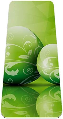 Siebzeh pozadina od zelenih uskršnjih jaja Premium debela prostirka za jogu ekološki prihvatljiva gumena podloga za zdravlje i fitnes