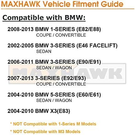MAXHAWK sekvencijalni LED bočni Marker žmigavac kompatibilan sa BMW E90 E91 E92 E93 E46 E60 E61 X3 E83 E82 E88 dimljeni objektiv prednji