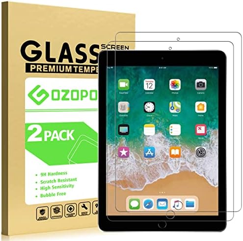 GOZOPO [2-Pack] zaštitnik ekrana za iPad 9.7 /iPad Air 1, iPad Air 2, iPad Pro 9.7, [otporan na ogrebotine] [2.5 D Edge] Film od kaljenog