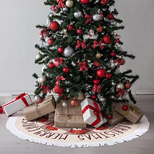 Suknja za božićnu stablu, suknja sa platama sa tasselom, 30 Santa Claus Xmas Tree suknje, božićno drvsko stablo Base Mat za odmor