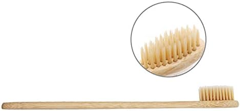 Ručna za četkica za zube sa modernom ručkom i mekim glavama, bambusovom ručkom i fleksibilnim čekinjama, odrasle zupčastog četkica